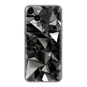 Силиконовый чехол на Iphone 14 с принтом Черные кристаллы Силиконовый чехол на Iphone 14 с принтом Черные кристаллы