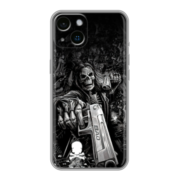 Силиконовый чехол на Iphone 14 с принтом Скелет Силиконовый чехол на Iphone 14 с принтом Скелет