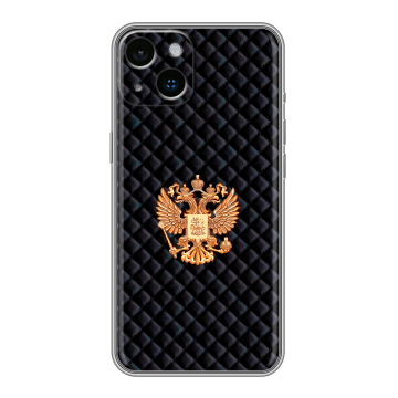 Силиконовый чехол на Iphone 14 с принтом Герб России принт Силиконовый чехол на Iphone 14 с принтом Герб России принт
