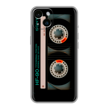 Силиконовый чехол на Iphone 14 с принтом Кассета Силиконовый чехол на Iphone 14 с принтом Кассета