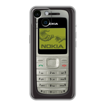 Силиконовый чехол на Iphone 14 с принтом Ретро Нокия