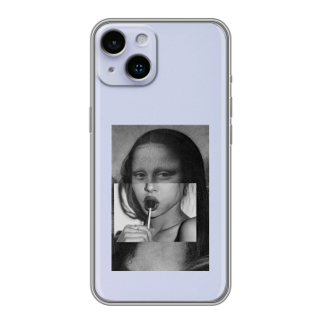 Силиконовый чехол на Iphone 14 с принтом Мона Лиза Силиконовый чехол на Iphone 14 с принтом Мона Лиза