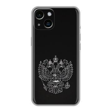 Силиконовый чехол на Iphone 14 с принтом Герб России
