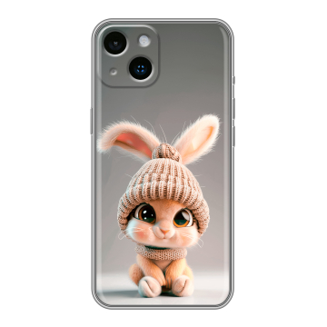 Силиконовый чехол на Iphone 14 с принтом Кролик