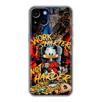 Силиконовый чехол на Iphone 14 с принтом Дональд Дак Деньги Силиконовый чехол на Iphone 14 с принтом Дональд Дак Деньги