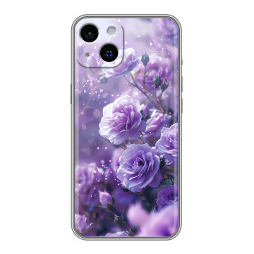 Силиконовый чехол на Iphone 14 с принтом Розы цветы