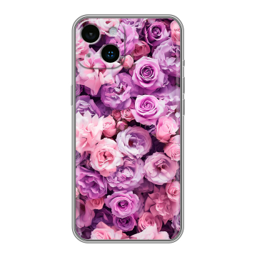 Силиконовый чехол на Iphone 14 с принтом лавандовые розы