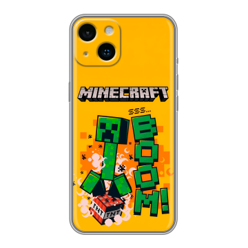 Силиконовый чехол на Iphone 14 с принтом Майнкрафт Minecraft Силиконовый чехол на Iphone 14 с принтом Майнкрафт Minecraft
