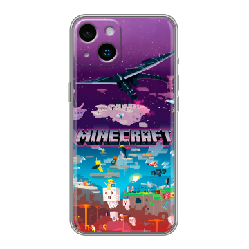 Силиконовый чехол на Iphone 14 с принтом Майнкрафт Minecraft Силиконовый чехол на Iphone 14 с принтом Майнкрафт Minecraft