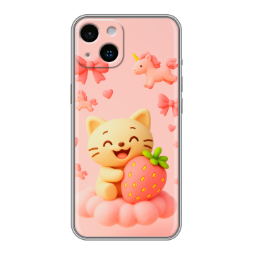 Силиконовый чехол на Iphone 14 с принтом для девочек Силиконовый чехол на Iphone 14 с принтом для девочек