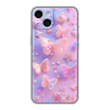 Силиконовый чехол на Iphone 14 с принтом Бабочки