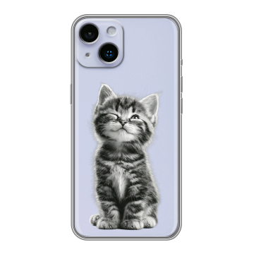 Силиконовый чехол на Iphone 14 с принтом Котенок Силиконовый чехол на Iphone 14 с принтом Котенок