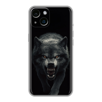 Силиконовый чехол на Iphone 14 с принтом Волк Силиконовый чехол на Iphone 14 с принтом Волк
