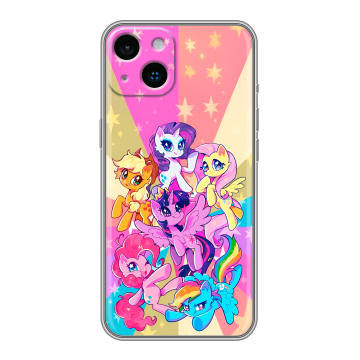 Силиконовый чехол на Iphone 14 с принтом My little pony Дружба чудо Силиконовый чехол на Iphone 14 с принтом My little pony Дружба чудо
