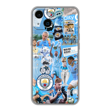 Силиконовый чехол на Iphone 14 с принтом Man City Манчестер Сити
