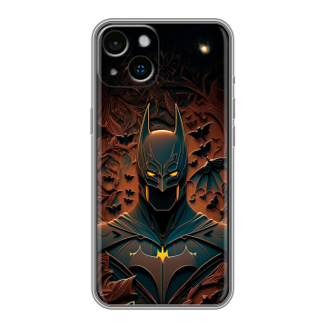 Силиконовый чехол на Iphone 14 с принтом Batman Бэтмен