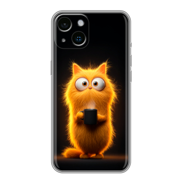 Силиконовый чехол на Iphone 14 с принтом Смешной кот Силиконовый чехол на Iphone 14 с принтом Смешной кот