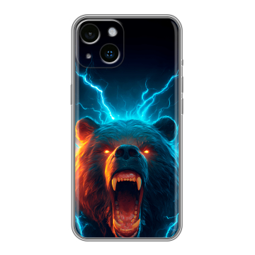 Силиконовый чехол на Iphone 14 с принтом Медведь