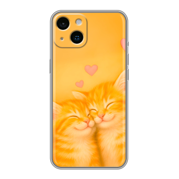 Силиконовый чехол на Iphone 14 с принтом Милые котята Силиконовый чехол на Iphone 14 с принтом Милые котята