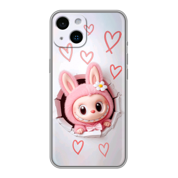 Силиконовый чехол на Iphone 14 с принтом Labubu Лабубу