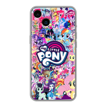 Силиконовый чехол на Iphone 14 с принтом My little pony Дружба чудо Силиконовый чехол на Iphone 14 с принтом My little pony Дружба чудо