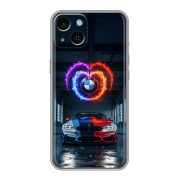 Силиконовый чехол на Iphone 14 с принтом BMW БМВ Силиконовый чехол на Iphone 14 с принтом BMW БМВ