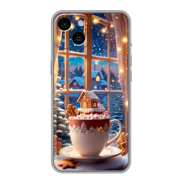 Силиконовый чехол на Iphone 14 с принтом Новый год