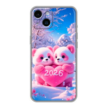 Силиконовый чехол на Iphone 14 с принтом Новый год