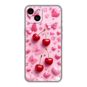 Силиконовый чехол на Iphone 14 с принтом для девочек Силиконовый чехол на Iphone 14 с принтом для девочек