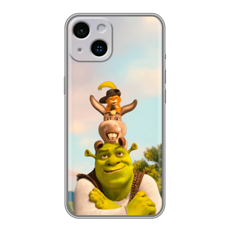 Силиконовый чехол на Iphone 14 с принтом Шрек Shrek Силиконовый чехол на Iphone 14 с принтом Шрек Shrek