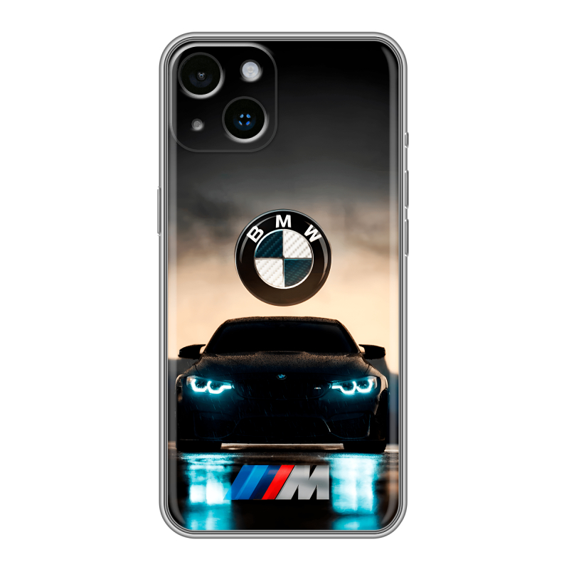 Силиконовый чехол на Iphone 14 с принтом БМВ BMW Силиконовый чехол на Iphone 14 с принтом БМВ BMW
