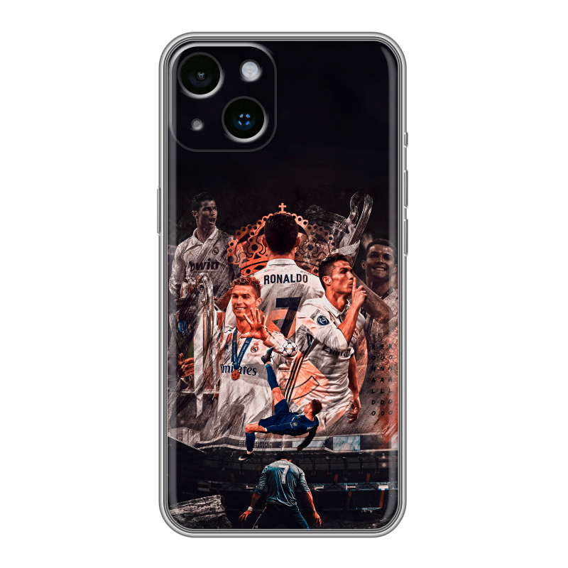 Силиконовый чехол на Iphone 14 с принтом Реал Роналдо Real Ronaldo Силиконовый чехол на Iphone 14 с принтом Реал Роналдо Real Ronaldo