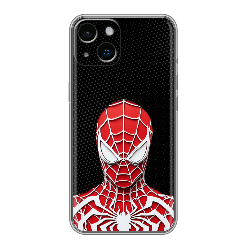 Силиконовый чехол на Iphone 14 с принтом человек паук spiderman Силиконовый чехол на Iphone 14 с принтом человек паук spiderman