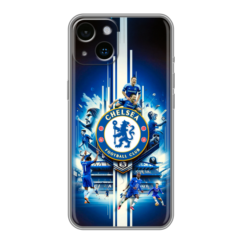 Силиконовый чехол на Iphone 14 с принтом Chelsea Челси Силиконовый чехол на Iphone 14 с принтом Chelsea Челси