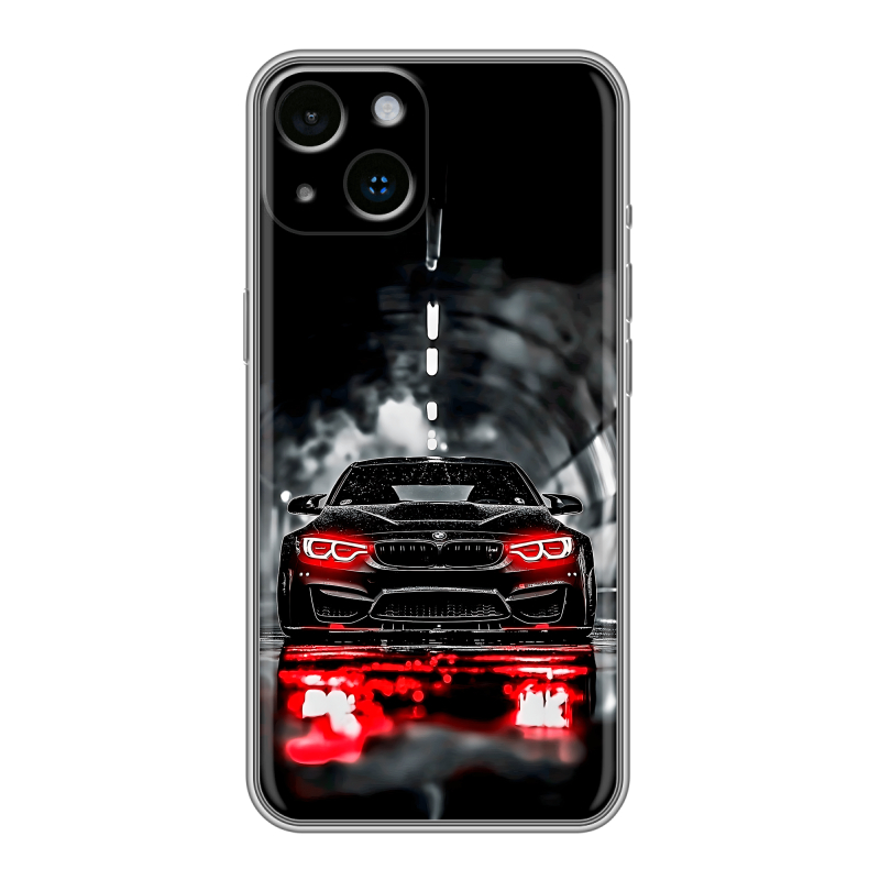 Силиконовый противоударный чехол на Iphone 14 с принтом BMW БМВ Силиконовый противоударный чехол на Iphone 14 с принтом BMW БМВ