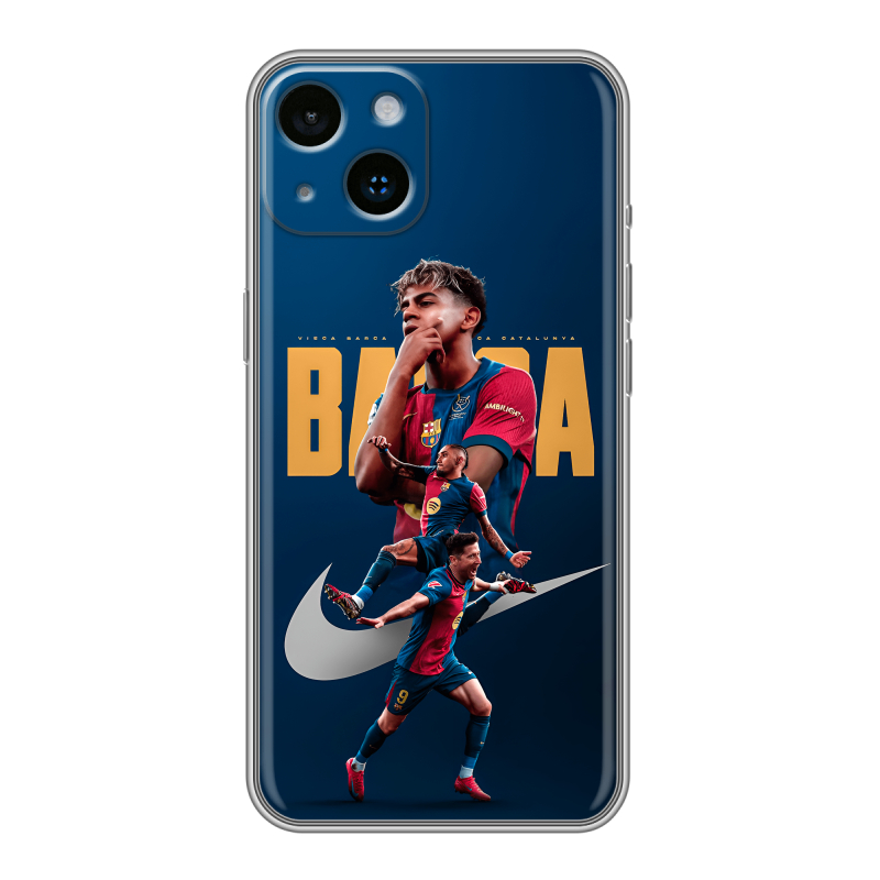 Силиконовый чехол на Iphone 14 с принтом Барселона Barca Yamal Силиконовый чехол на Iphone 14 с принтом Барселона Barca Yamal
