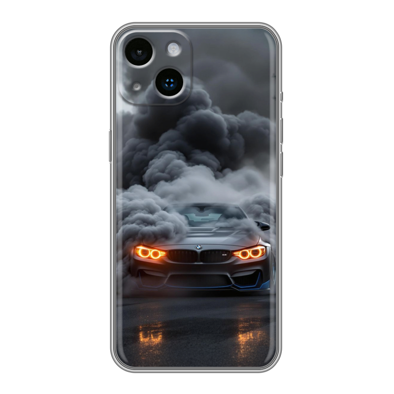 Силиконовый противоударный чехол на Iphone 14 с принтом BMW БМВ Силиконовый противоударный чехол на Iphone 14 с принтом BMW БМВ