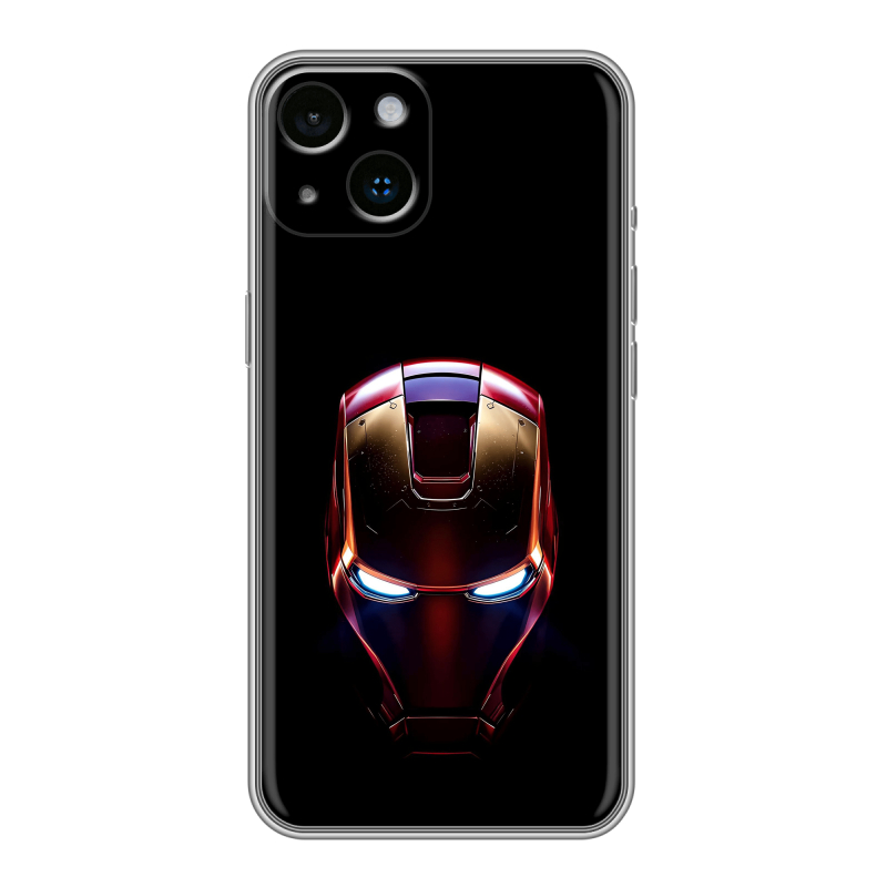 Силиконовый противоударный чехол на Iphone 14 с принтом IronMan Железный человек Силиконовый противоударный чехол на Iphone 14 с принтом IronMan Железный человек