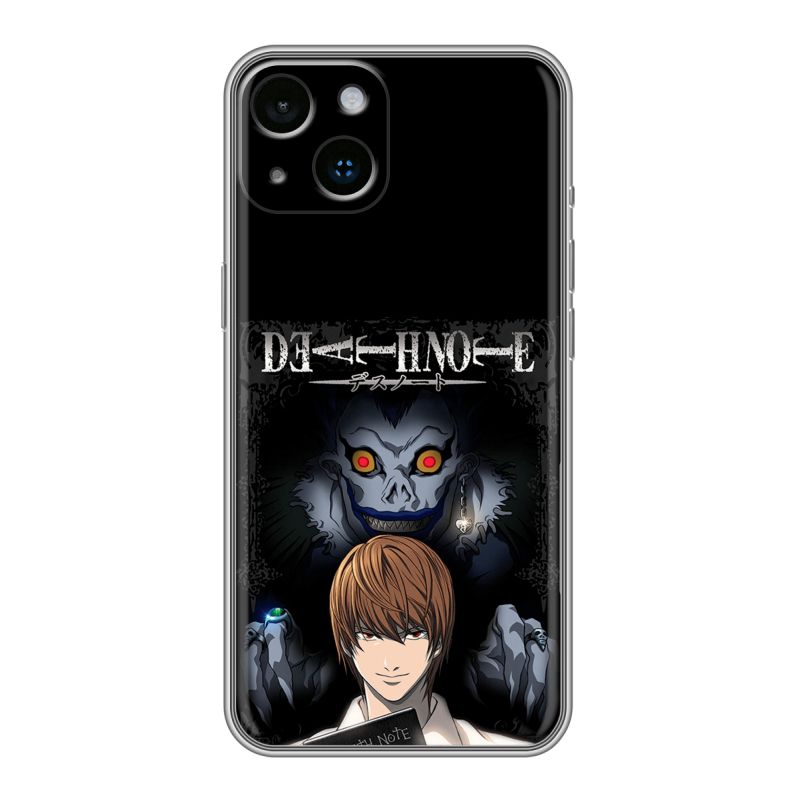 Силиконовый чехол на Iphone 14 с принтом Death note Тетрадь смерти Силиконовый чехол на Iphone 14 с принтом Death note Тетрадь смерти