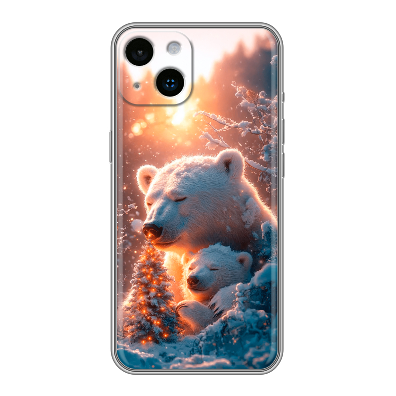 Силиконовый чехол на Iphone 14 с принтом Новый год Силиконовый чехол на Iphone 14 с принтом Новый год
