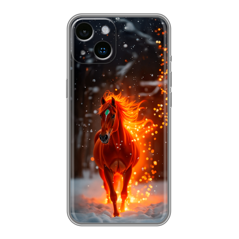 Силиконовый противоударный чехол на Iphone 14 с принтом Новый год Силиконовый противоударный чехол на Iphone 14 с принтом Новый год