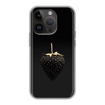 Силиконовый чехол на Iphone 14 Pro с принтом Черная клубника