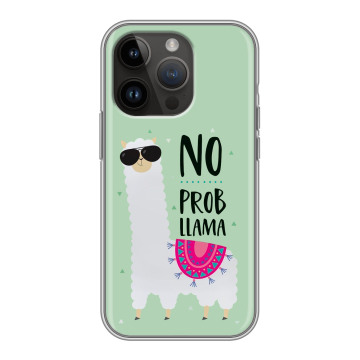 Силиконовый чехол на Iphone 14 Pro с принтом Лама