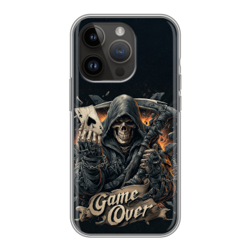 Силиконовый чехол на Iphone 14 Pro с принтом Скелет карты