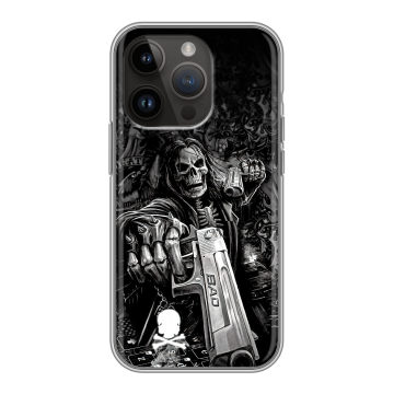 Силиконовый чехол на Iphone 14 Pro с принтом Скелет