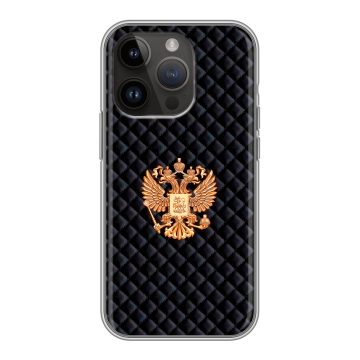 Силиконовый чехол на Iphone 14 Pro с принтом Герб России принт Силиконовый чехол на Iphone 14 Pro с принтом Герб России принт