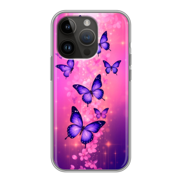Силиконовый чехол на Iphone 14 Pro с принтом Бабочки Силиконовый чехол на Iphone 14 Pro с принтом Бабочки