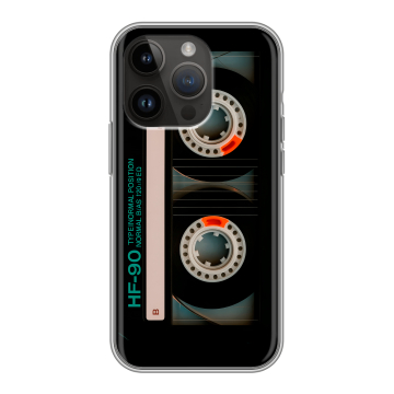 Силиконовый чехол на Iphone 14 Pro с принтом Кассета Силиконовый чехол на Iphone 14 Pro с принтом Кассета