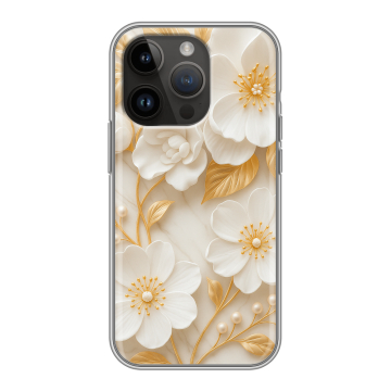 Силиконовый чехол на Iphone 14 Pro с принтом Цветы Силиконовый чехол на Iphone 14 Pro с принтом Цветы