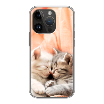Силиконовый чехол на Iphone 14 Pro с принтом Котята Силиконовый чехол на Iphone 14 Pro с принтом Котята